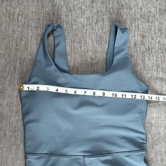 Old Navy Active Powersoft Jumpsuit Sz S Blue Flared Leg Crossback Bra Athleisure - Picture 4 of 10